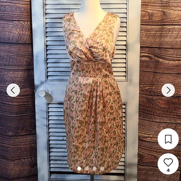 Talbots size 10 muted floral lined dress new!! - Picture 1 of 10